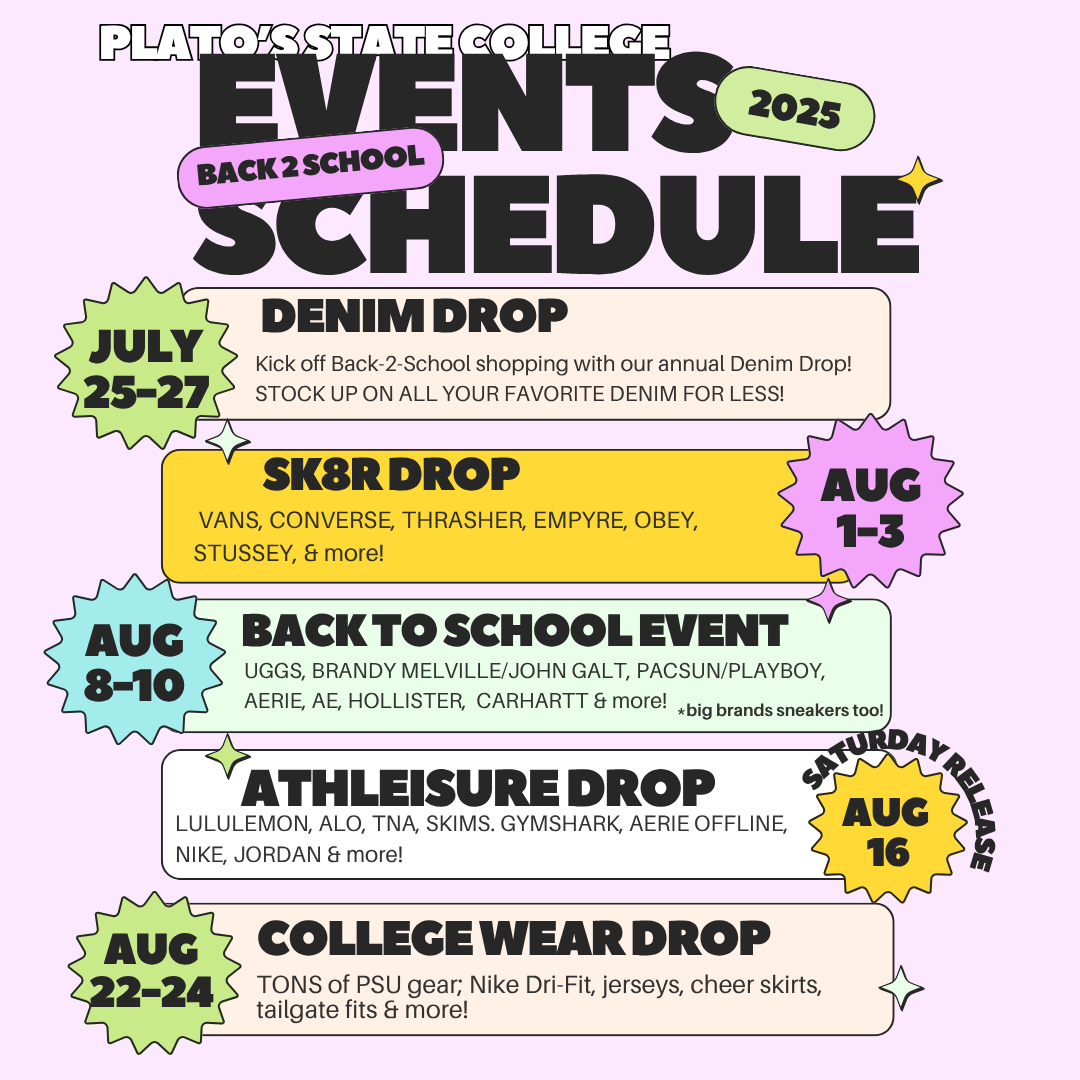Back-2-School Event Schdule